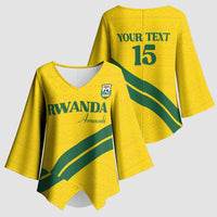 Custom Rwanda Football Kimono Sleeve Blouse Pride Of Rwanda - Yellow - Wonder Print Shop