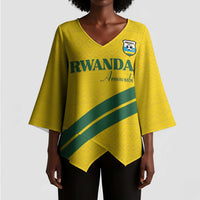 Custom Rwanda Football Kimono Sleeve Blouse Pride Of Rwanda - Yellow - Wonder Print Shop