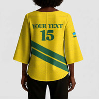 Custom Rwanda Football Kimono Sleeve Blouse Pride Of Rwanda - Yellow - Wonder Print Shop