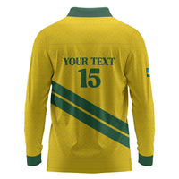 Custom Rwanda Football Long Sleeve Polo Shirt Pride Of Rwanda - Yellow - Wonder Print Shop