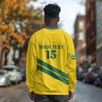 Custom Rwanda Football Long Sleeve Shirt Pride Of Rwanda - Yellow - Wonder Print Shop