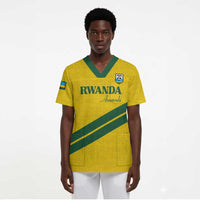 Custom Rwanda Football Scrub Top Pride Of Rwanda - Yellow - Wonder Print Shop