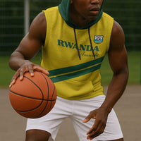 Custom Rwanda Football Sleeveless Hoodie Pride Of Rwanda - Yellow - Wonder Print Shop