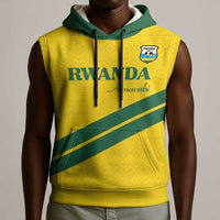 Custom Rwanda Football Sleeveless Hoodie Pride Of Rwanda - Yellow - Wonder Print Shop