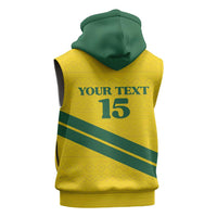 Custom Rwanda Football Sleeveless Zip Hoodie Pride Of Rwanda - Yellow - Wonder Print Shop
