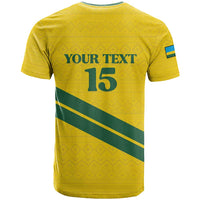 Custom Rwanda Football T shirt Pride Of Rwanda - Yellow LT15