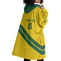 Custom Rwanda Football Wearable Blanket Hoodie Pride Of Rwanda - Yellow - Wonder Print Shop