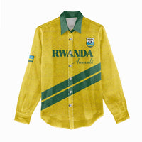 Custom Rwanda Football Women Casual Shirt Pride Of Rwanda - Yellow - Wonder Print Shop