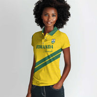 Custom Rwanda Football Women Polo Shirt Pride Of Rwanda - Yellow LT15