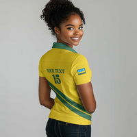 Custom Rwanda Football Women Polo Shirt Pride Of Rwanda - Yellow LT15
