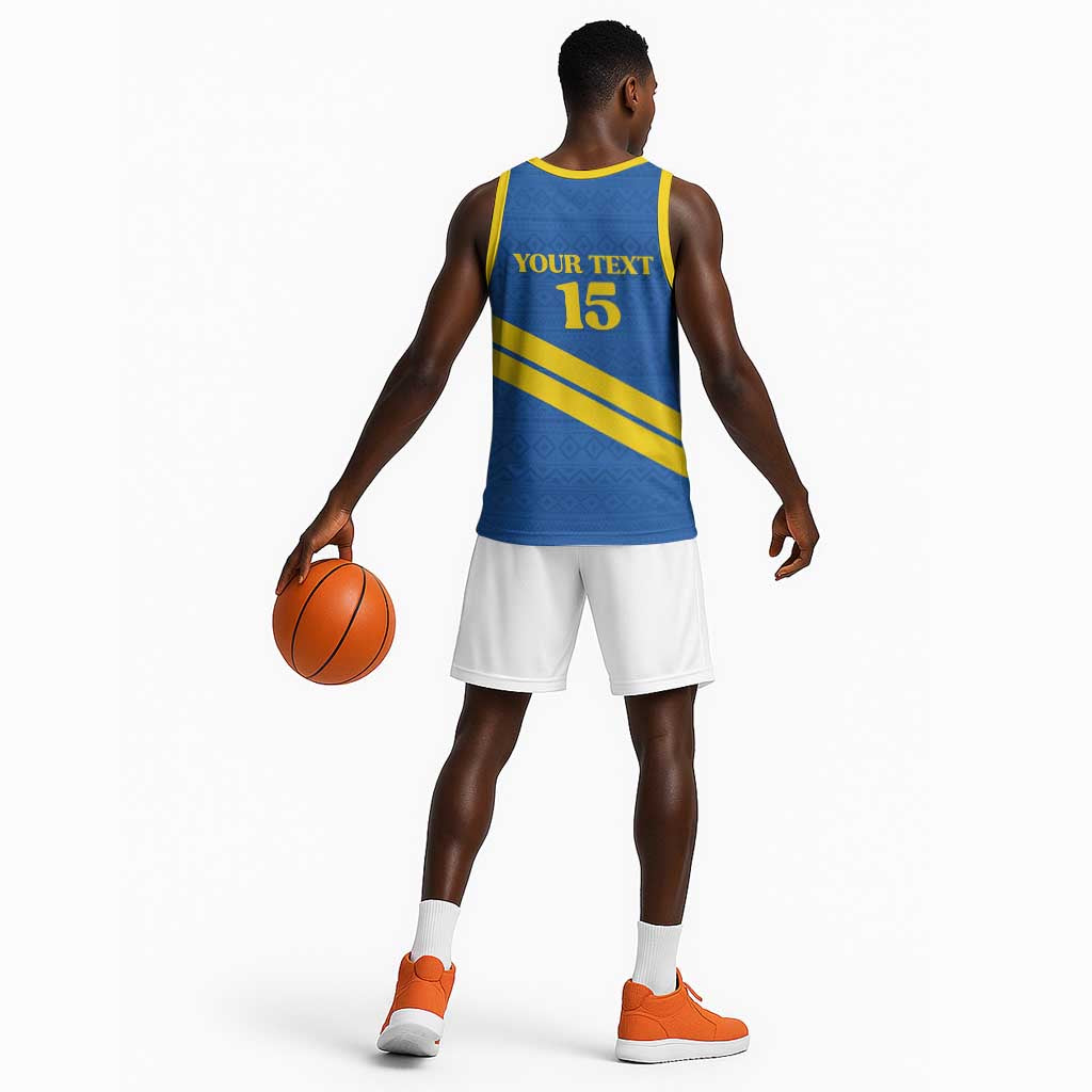 Custom Rwanda Football Basketball Jersey Pride Of Rwanda - Blue - Wonder Print Shop