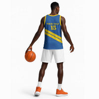 Custom Rwanda Football Basketball Jersey Pride Of Rwanda - Blue - Wonder Print Shop