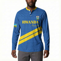 Custom Rwanda Football Button Sweatshirt Pride Of Rwanda - Blue