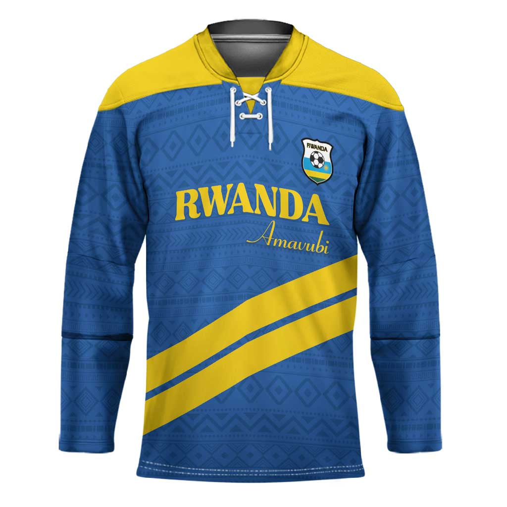 Custom Rwanda Football Hockey Jersey Pride Of Rwanda - Blue - Wonder Print Shop