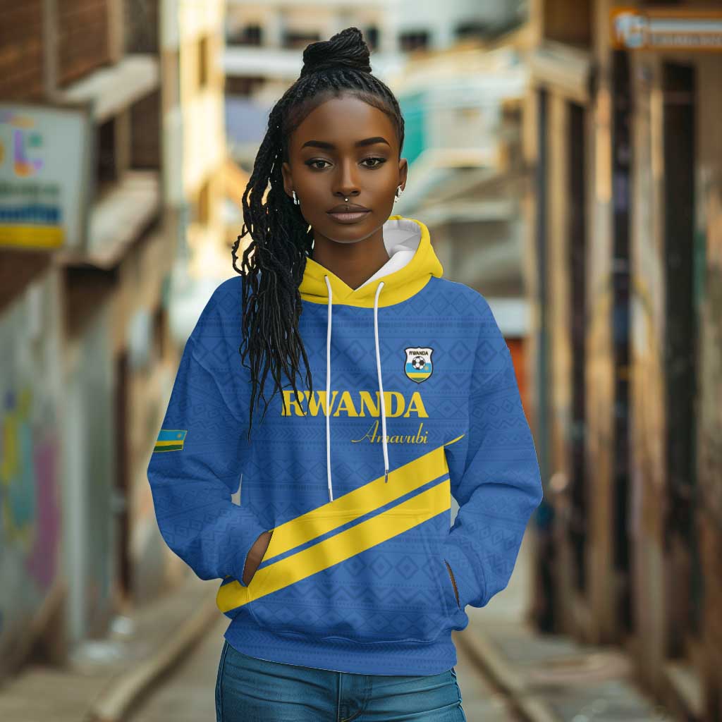 Custom Rwanda Football Hoodie Pride Of Rwanda - Blue - Wonder Print Shop