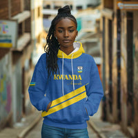 Custom Rwanda Football Hoodie Pride Of Rwanda - Blue - Wonder Print Shop