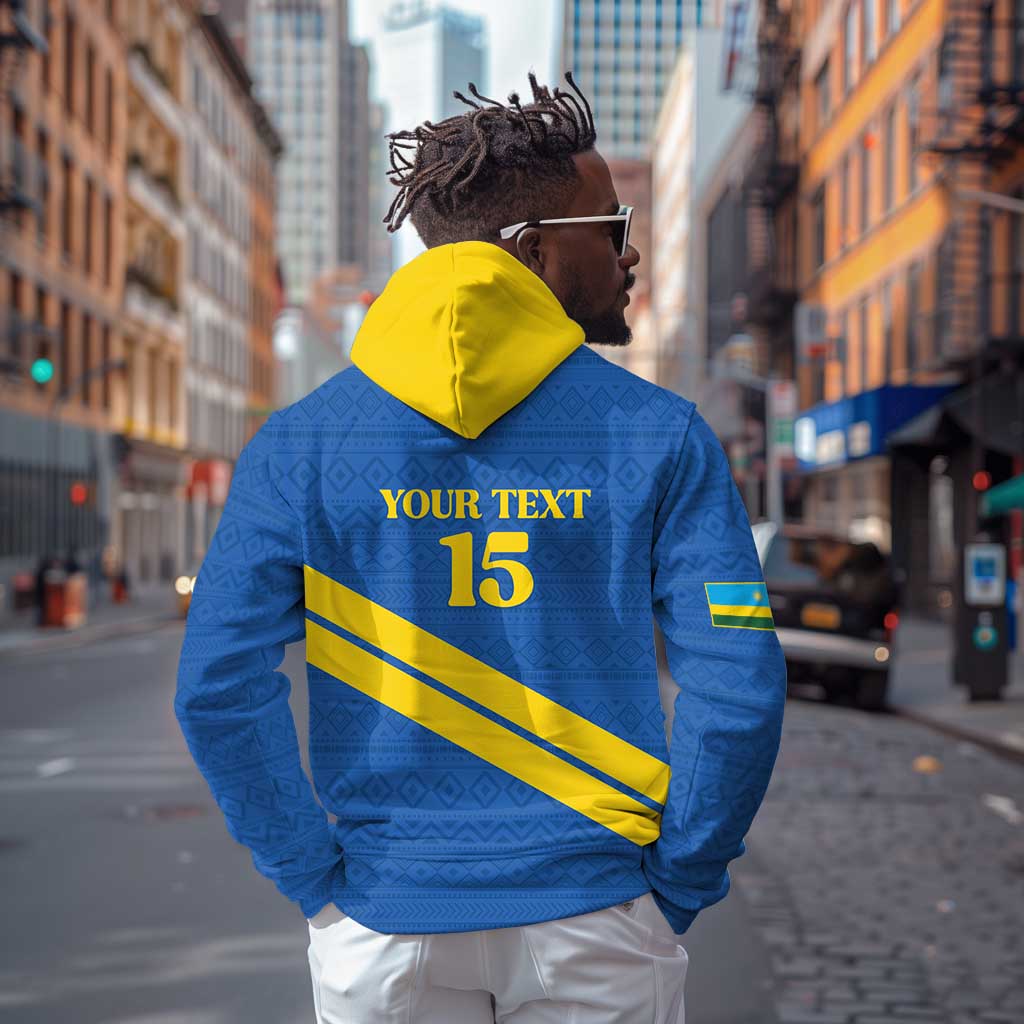 Custom Rwanda Football Hoodie Pride Of Rwanda - Blue - Wonder Print Shop