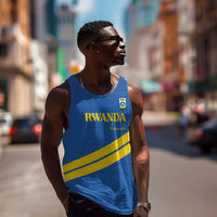 Custom Rwanda Football Men Tank Top Pride Of Rwanda - Blue - Wonder Print Shop