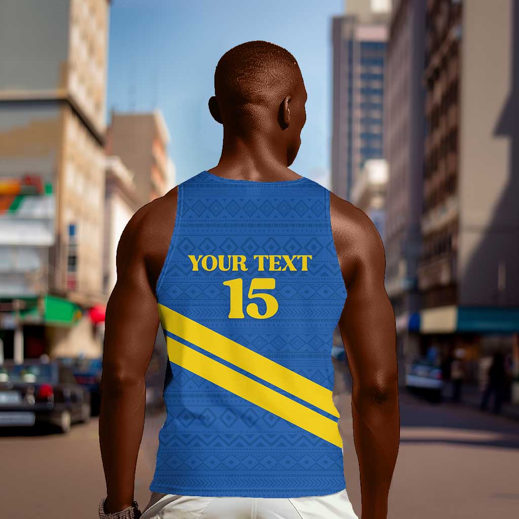 Custom Rwanda Football Men Tank Top Pride Of Rwanda - Blue - Wonder Print Shop
