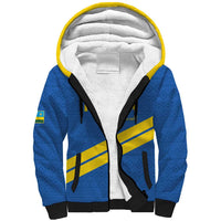 Custom Rwanda Football Sherpa Hoodie Pride Of Rwanda - Blue - Wonder Print Shop