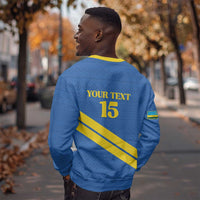 Custom Rwanda Football Sweatshirt Pride Of Rwanda - Blue - Wonder Print Shop