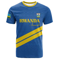 Custom Rwanda Football T shirt Pride Of Rwanda - Blue LT15