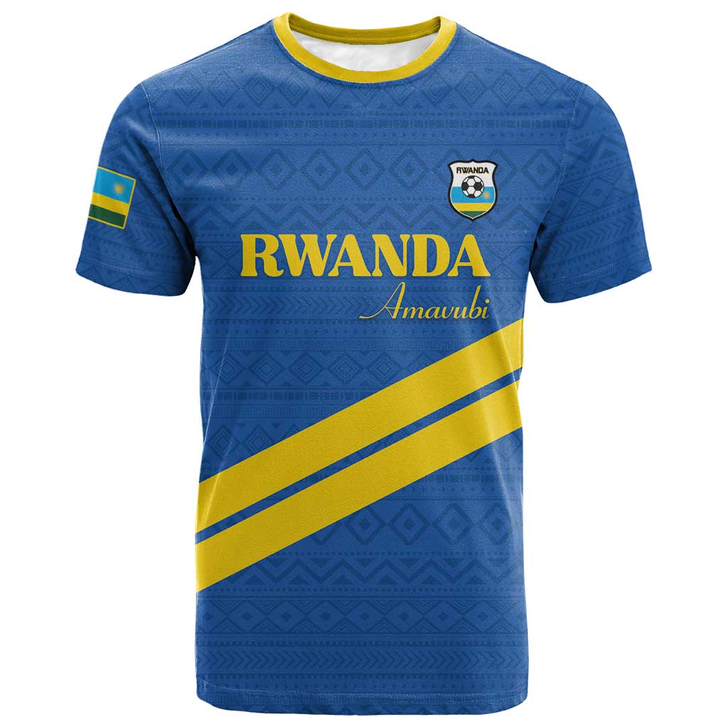 Custom Rwanda Football T shirt Pride Of Rwanda - Blue LT15