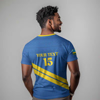 Custom Rwanda Football T shirt Pride Of Rwanda - Blue LT15