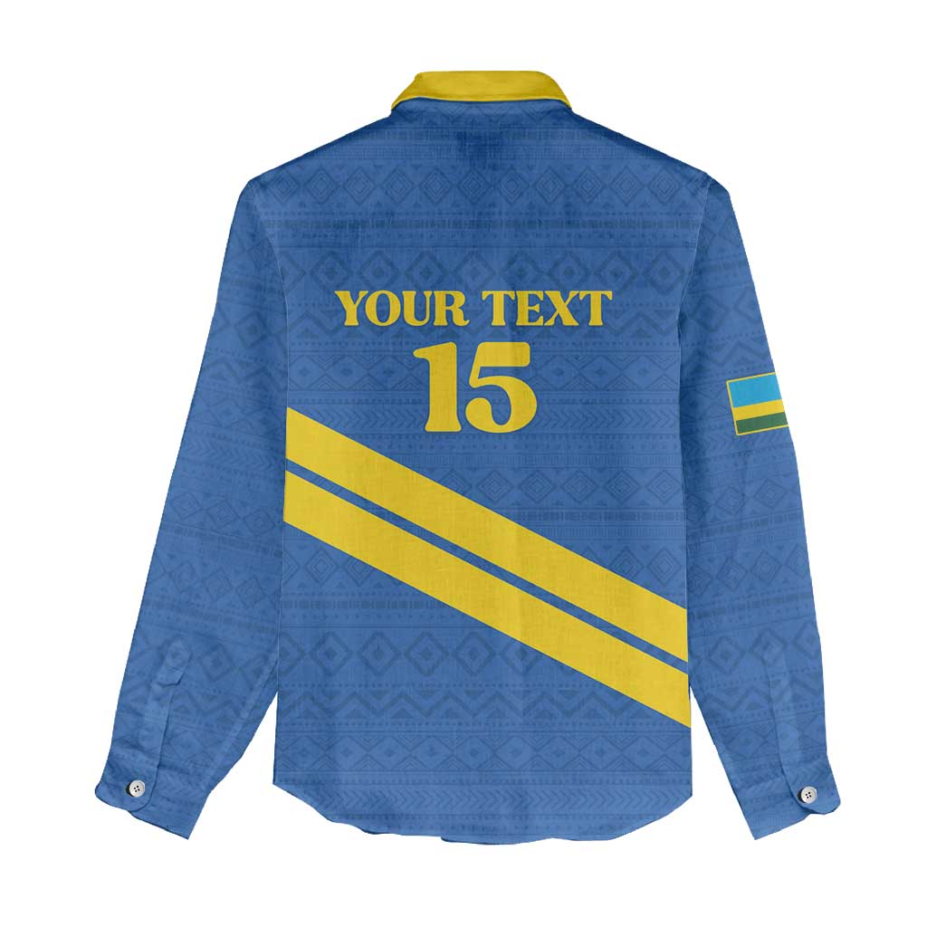 Custom Rwanda Football Women Casual Shirt Pride Of Rwanda - Blue - Wonder Print Shop