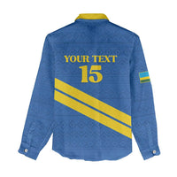 Custom Rwanda Football Women Casual Shirt Pride Of Rwanda - Blue - Wonder Print Shop