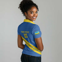Custom Rwanda Football Women Polo Shirt Pride Of Rwanda - Blue LT15