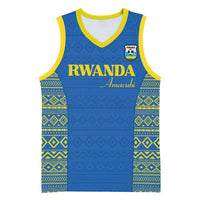 Rwanda Football Custom Basketball Jersey Stand With Amavubi - Blue - Wonder Print Shop