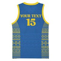 Rwanda Football Custom Basketball Jersey Stand With Amavubi - Blue - Wonder Print Shop