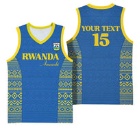 Rwanda Football Custom Basketball Jersey Stand With Amavubi - Blue - Wonder Print Shop