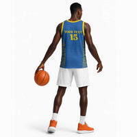 Rwanda Football Custom Basketball Jersey Stand With Amavubi - Blue - Wonder Print Shop