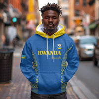 Rwanda Football Custom Hoodie Stand With Amavubi - Blue - Wonder Print Shop