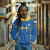 Rwanda Football Custom Hoodie Stand With Amavubi - Blue - Wonder Print Shop