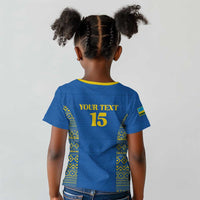 Rwanda Football Custom Kid T shirt Stand With Amavubi - Blue LT15