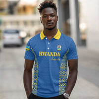 Rwanda Football Custom Polo Shirt Stand With Amavubi - Blue LT15