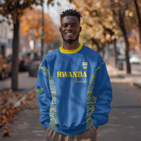 Rwanda Football Custom Sweatshirt Stand With Amavubi - Blue - Wonder Print Shop