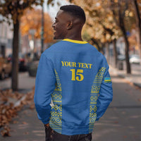 Rwanda Football Custom Sweatshirt Stand With Amavubi - Blue - Wonder Print Shop