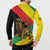 Ethiopia Empire 1270-1974 Button Sweatshirt Lion Of Judah With Ethiopian Cross
