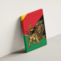 Ethiopia Empire 1270-1974 Canvas Wall Art Lion Of Judah With Ethiopian Cross