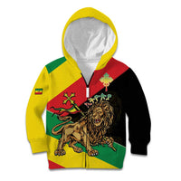 Ethiopia Empire 1270-1974 Kid Hoodie Lion Of Judah With Ethiopian Cross
