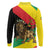 Ethiopia Empire 1270-1974 Long Sleeve Polo Shirt Lion Of Judah With Ethiopian Cross
