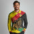 Ethiopia Empire 1270-1974 Long Sleeve Polo Shirt Lion Of Judah With Ethiopian Cross