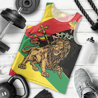 Ethiopia Empire 1270-1974 Men Tank Top Lion Of Judah With Ethiopian Cross