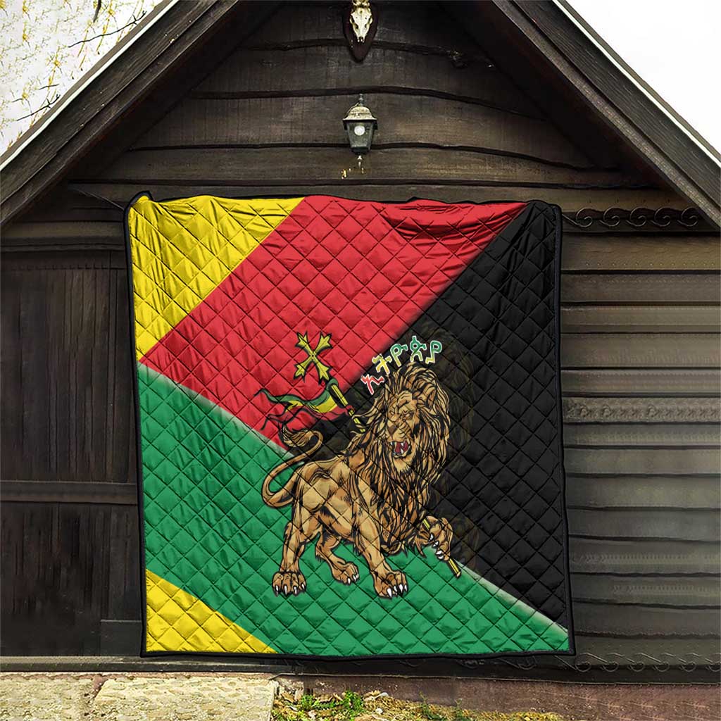 Ethiopia Empire 1270-1974 Quilt Lion Of Judah With Ethiopian Cross