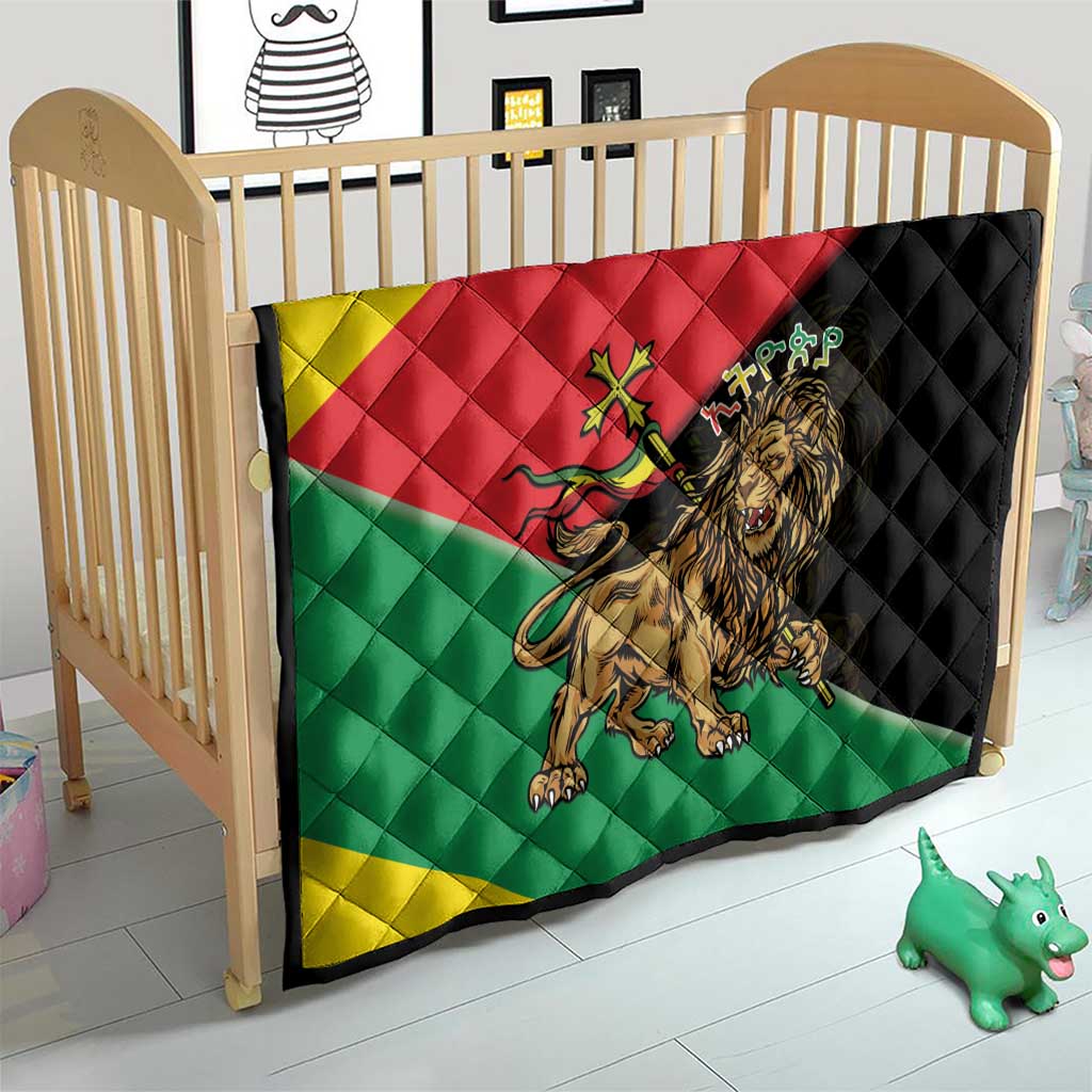 Ethiopia Empire 1270-1974 Quilt Lion Of Judah With Ethiopian Cross