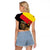 Ethiopia Empire 1270-1974 Raglan Cropped T Shirt Lion Of Judah With Ethiopian Cross